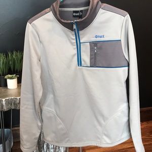 Cruel Girl Fleece lined 1/4zip pullover.